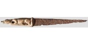Немецкий нож с резной костяной рукояткой