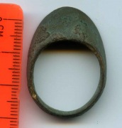 Шеврон - кольцо на большой палец лучника, бронзовое