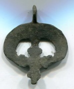 Древнерусская бронзовая лунница с крестом