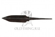 Раннесредневековый трехлопастной наконечник стрелы. Данный наконечник целиком изготовлен из железа, имеет хорошую сохранность, без утрат и дефектов. 5-6 вв. Длина: 85 мм.