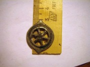 Серебрянный солярный амулет, символ колеса