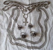 Колты з цепочкой,крестик з цепочкой, перстни, серебрянные находки 16-17