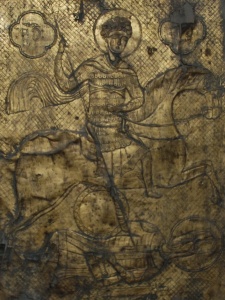 Супский св. Георгий в полосатом заклепочном «перевернутом» ламелляре