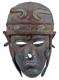Шлем типа Вайзенау с маской (тип Калькризе). Бронза, середина I в. н.э.